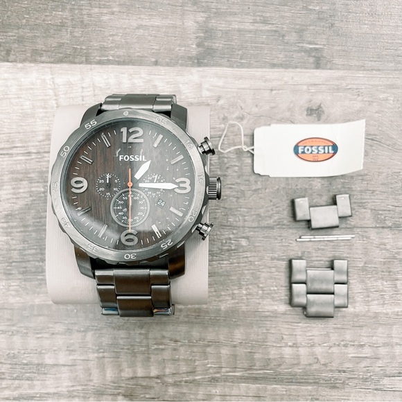 Fossil Men's Nate Stainless Steel Quartz Chronograph Watch - Picture 10 of 12